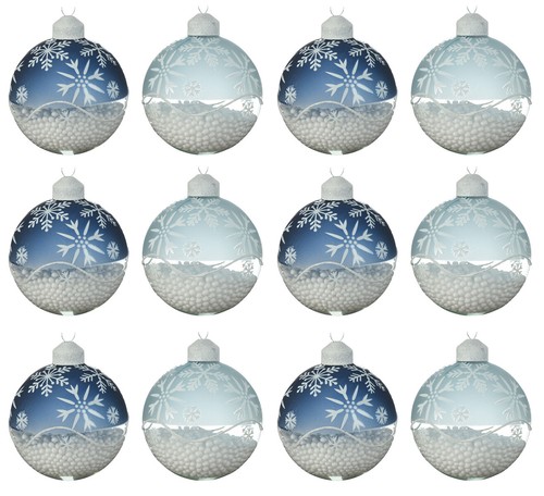 Palline natale 8cm - di, vetro