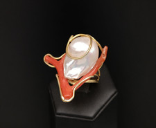 Anello donna corallo rosso di