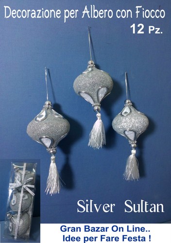 Palline natale silver sultan - natale,