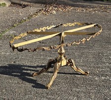 Tavolino vintage francese cornice in bronzo stile barocco anni 60