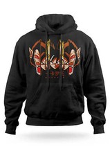 Felpa con Cappuccio Goku Super Sayan Dragon Ball Anime Uomo Donna Bimbi Ragazzi