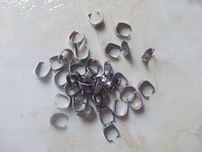 10 pz Ganci in acciaio inox  per ciondoli colore argento scuro 9x7mm
