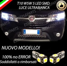 COPPIA LUCI POSIZIONE 5 LED FIAT FREEMONT T10 W5W CANBUS NO ERROR