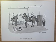 Cartone animato originale New Yorker "Puoi sentirlo?" Di Joe Dator 