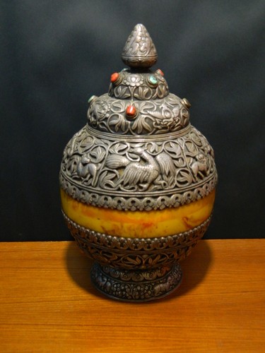 Antico vaso fatto mano con - vaso,