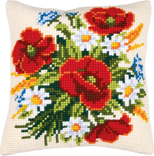 Kit cuscino punto croce fiori - punto,