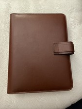 Porta Agenda IN VERA PELLE MARRONE CUOIO 23x18