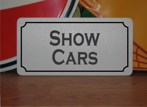 Insegna metallo show cars - metallo,