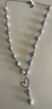 Collana acciaio e pietre dure