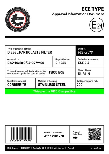 Filtro antiparticolato diesel