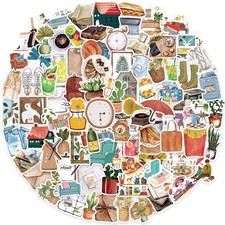 Set di 100 adesivi retrò ad