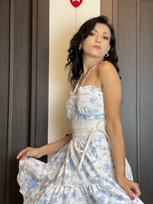 Vestito A Fiori Donna Corto