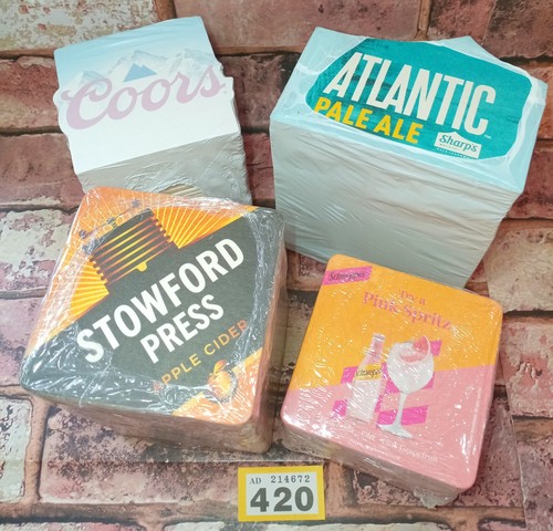 350 beer gin coasters - gin,