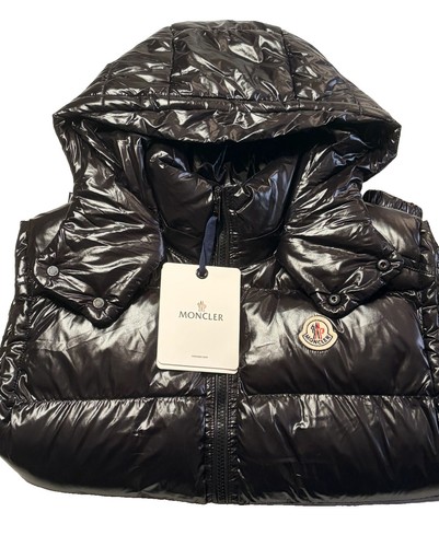 Gilet moncler nero lucido - moncler,