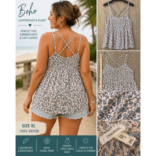 Maurices boho floral smocked - floral,