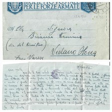 WW2 FRANCHIGIA POSTA MILITARE 95 21.3.1942 DIVISIONE LUPI DI TOSCANA DA NICASTRO