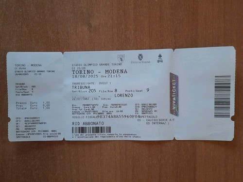 Biglietto ticket calcio - ticket, stadio