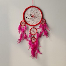 Acchiappasogni con Piume Artigianale – Ø 17 cm Lunghezza 55 cm –0109251401