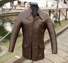 Giacca pelle marrone vintage