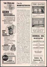 Pubblicità 1956 Kern White Plains New York asta di centraggio svizzera DKMI stampa teodolite