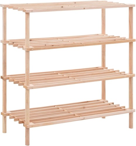 Scarpiera ripiani legno - 4,