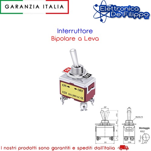Interruttore bipolare leva - bipolare,