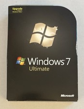 Microsoft Windows 7 Ultimate 32 bit e 64 bit doppio DVD set con chiave usato