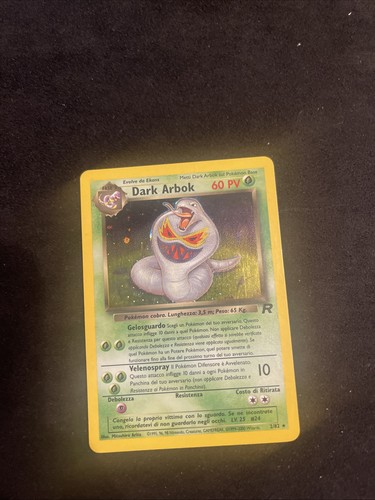 Carta pokemon dark arbok set - pokemon,