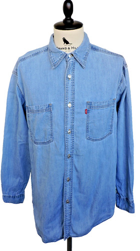 Camicia uomo levi denim xl - denim,