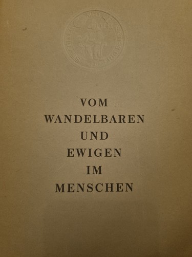 Vom wandelbaren und ewigen - vom,