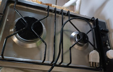 PIANO COTTURA 2 FUOCHI IN ACCIAIO DIMENSIONI DEL PRODOTTO CM.29 X CM. 50