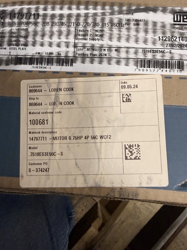 Weg 7518es3e56c motore - motore, nema