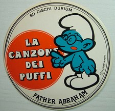 1980 La  Canzone dei  Puffi   adesivo 