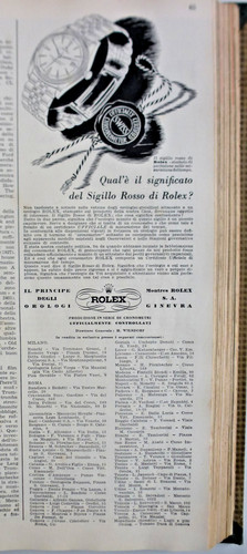 Pubblicità 1952 rolex - 8/1952,