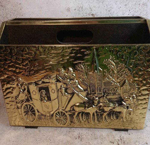 Porta riviste vintage ottone