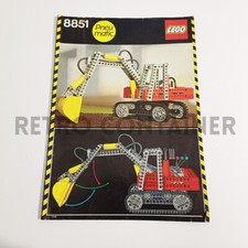 Lego Vintage Istruzioni Instructions Set 8851 - Tecnhic Pneumatic Excavator 1984