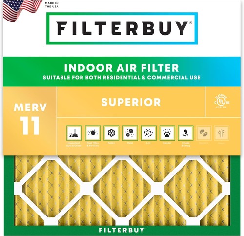 Filterbuy 20x20x1 pleated air - pleated,