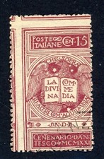 Regno - 1921 - 15 cent Dante
