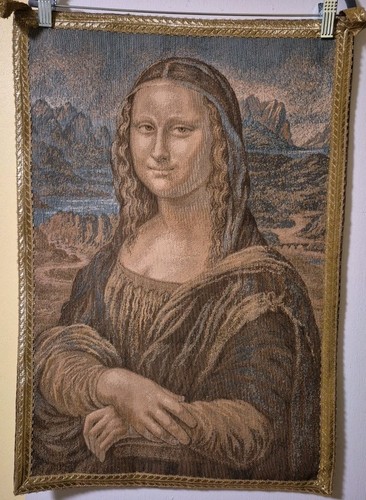 Arazzo vintage con gioconda - con,