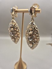 Clips d’oreilles Oscar de la Renta – Cristaux dorés