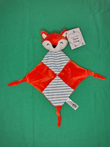 Doudou plat renard - renard, orange