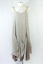 ELISA CAVALETTI Vestito Boho Midi Dress Chiffon Viscose Strass Size M Made Italy