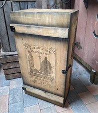 ARMADIO BAR PORTAPACCHI JACK THE RIPPER GIN BOX VINTAGE MINIBAR BAR LEGNO 74cm H