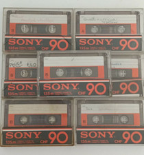 Lotto 7x SONY CHF 90 1978 musicassette anni '70 vergini cassette tape vintage