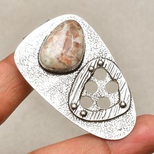 Ciondolo gioiello fatto a mano in argento sterling 925 pietra del sole 1,97"