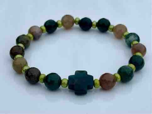 Bracciale elastico agata - in,