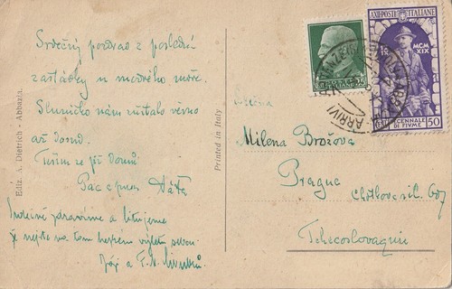 Cartolina abbazia 1941 - 📝cartolina,