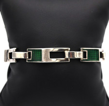 Bracciale con smalto verde in