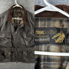 Giacca cerata professionale vintage Belstaff England Trailmaster nera zip lampo