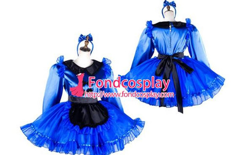 Sissy maid satin dress